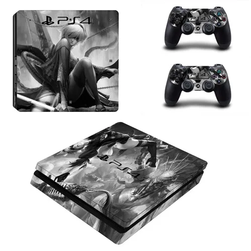 Игра NieR Automata PS4 тонкая кожа Наклейка виниловая для sony Playstation 4 консоль и 2 контроллера PS4 тонкая кожа Наклейка - Цвет: YSP4S-3783