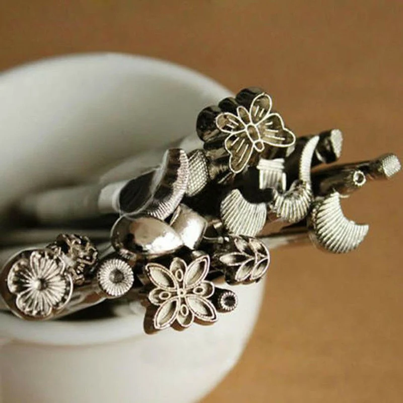 

Sculpture Stamps Printing tools 20pcs Leather Saddle DIY Alloy carving