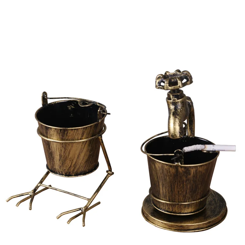 Пепельница из кованого железа в ретро-стиле креативное ремесло реквизит для бара