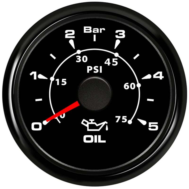 52 мм указатель давления масла 0 5 бар водонепроницаемые измерители 75psi ЖК дисплей