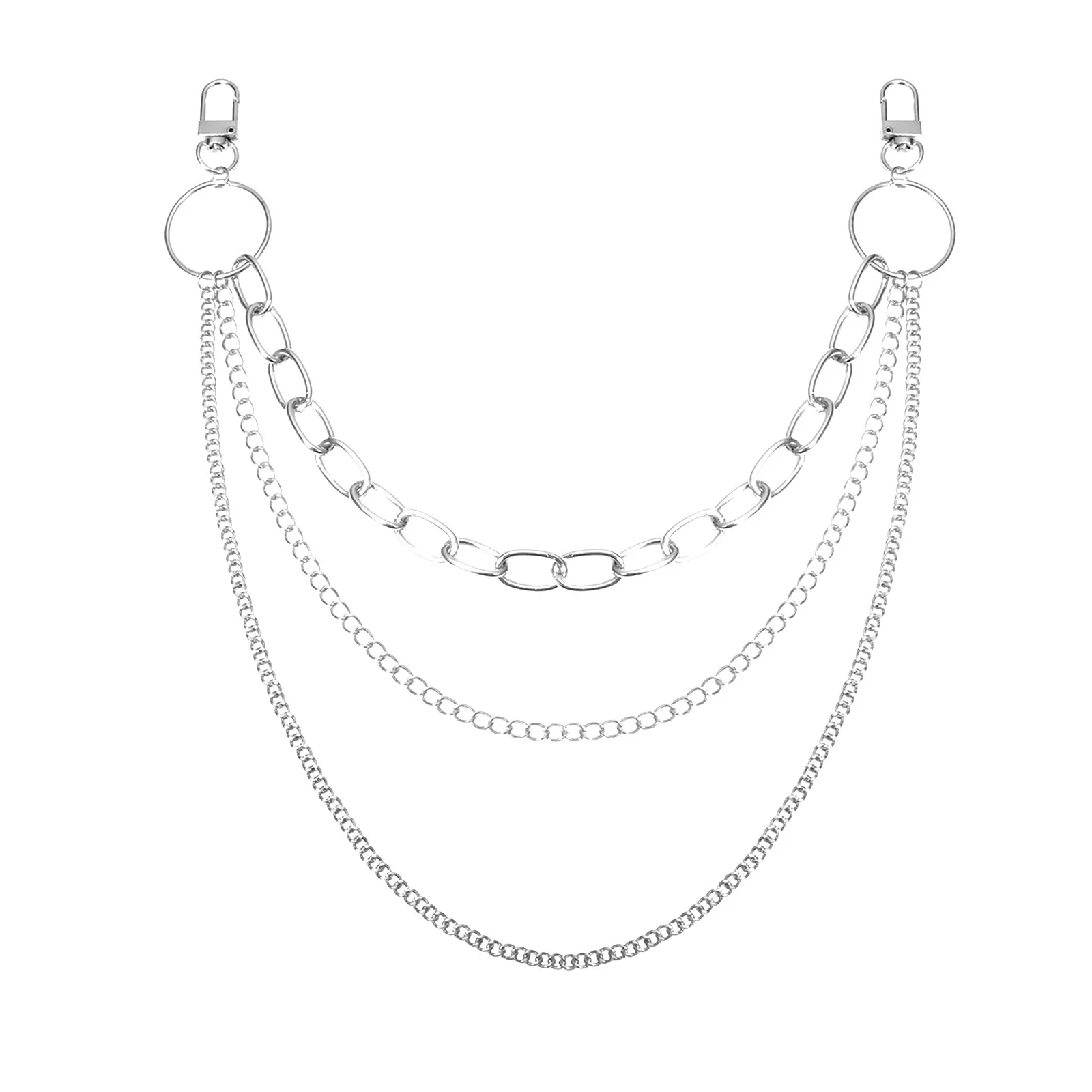 

Women Belt Punk Pant Chain Belt Female Hip Hop Tassel Trousers Silver Gold for Cool Metal on Jeans Designer Korean Fashion