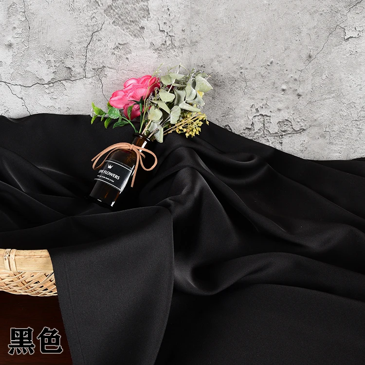 

Pure color double-sided glossy acetate satin fabric Two-sided smooth silk imitation skirt shirt jacket fabric