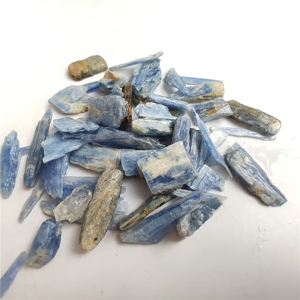 

50g 100g Natural Kyanite Quartz Thin slice shape blue color Crystals Tumbled Gravel cyanite gemstone for Healing Crystals