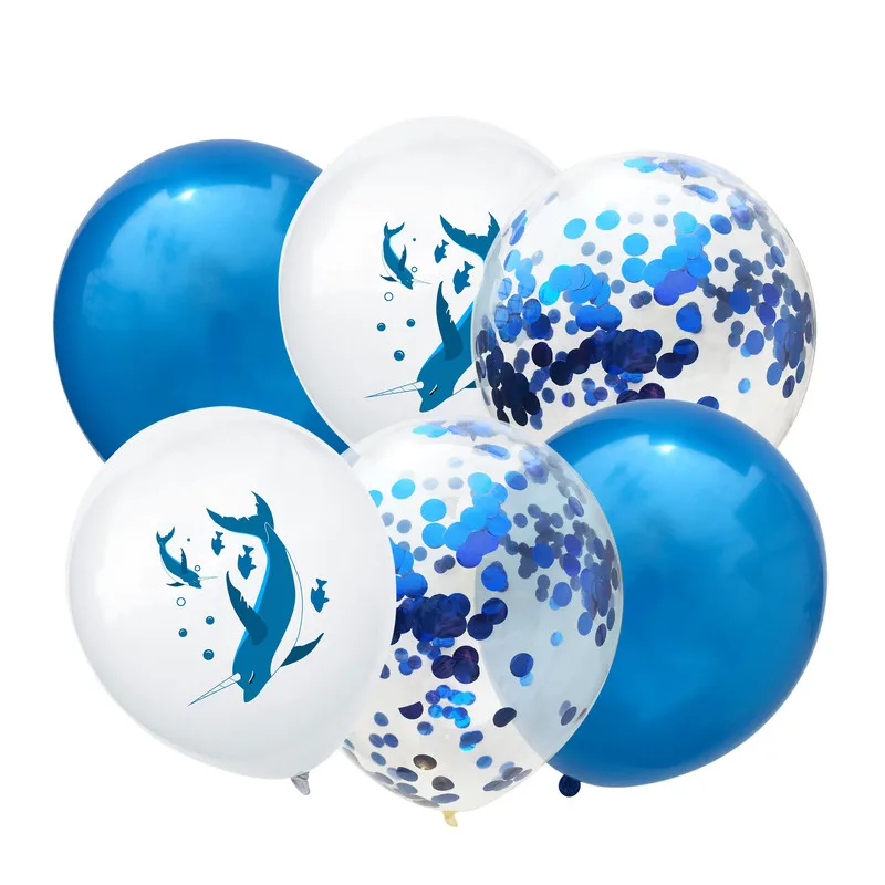 10 шт. смешанные латексные воздушные шары с конфетти металлические Кит для детей