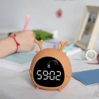 multifunctional cute pet alarm clock with thermometer timer for bedroom table desk detachable design clock