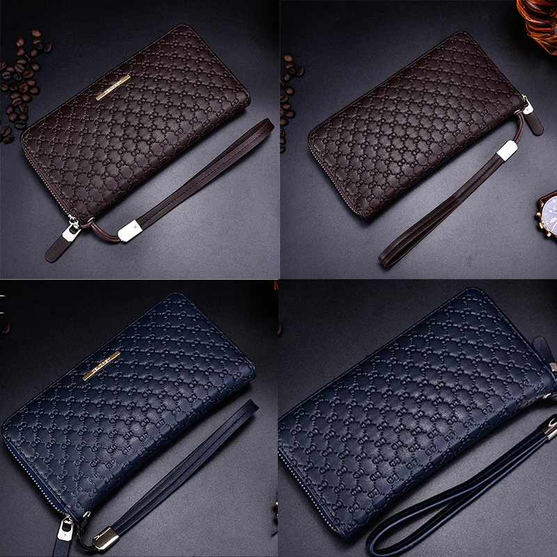 Роскошный брендовый мужской клатч мужские длинные кошельки повседневные на