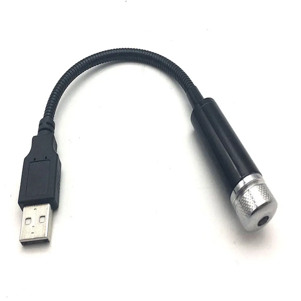 

Мини-USB Светодиодная лампа для внутреннего освещения автомобиля, Звездный проектор, светильник льник на крышу, черный