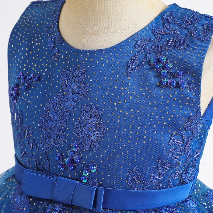 Новое платье для девочек кружевная вышитая юбка Одежда свадьбы дня рождения