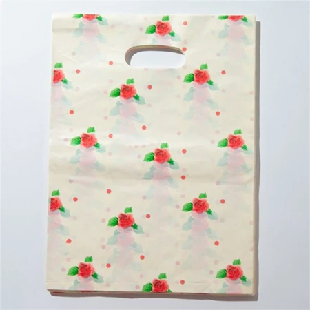 Beige rose Герметичность 15*20 см/20*25 см 10 шт. пластиковые пакеты для упаковки ювелирных изделий Свадебные подарки бутик подарки шоппинг упаковка пластиковые ручки сумки - Цвет: Beige rose