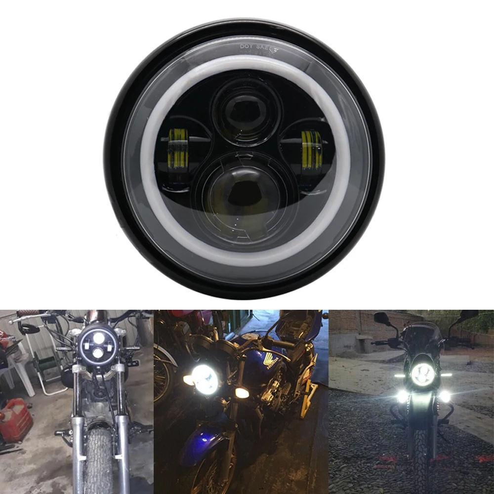 Универсальный 7 дюймовый светодиодный фонарь для мотоцикла дальнего/ближнего