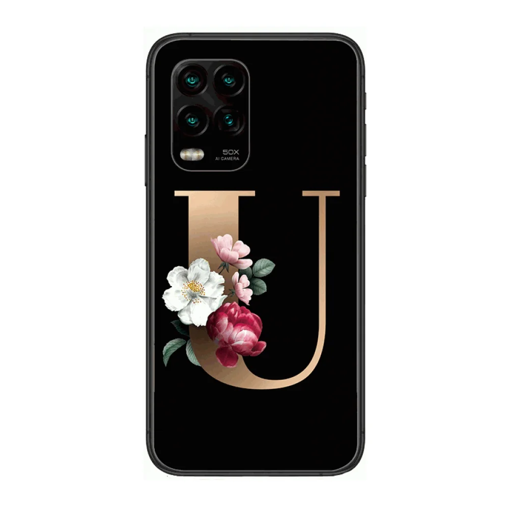 

Stylish English alphabet customization Phone Case For xiaomi Redmi Note 9S 8 7 6 5 A Pro T Anime Black Cover Silicone Back Pret