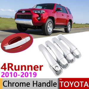 Хромированная крышка ручки двери для Toyota 4runner 4 Runner N280 2010  2019, автомобильные аксессуары, Набор наклеек для обшивки 2011 2013 2015 2017 2018