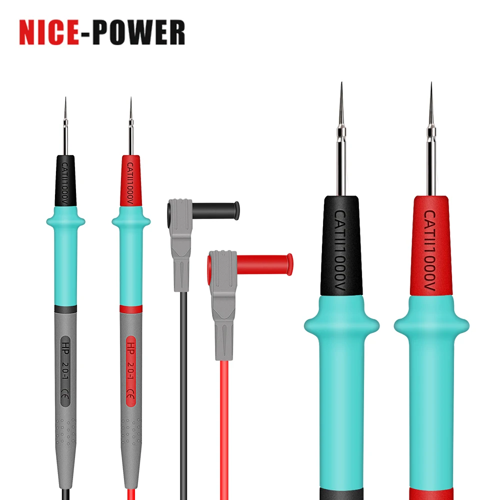 

Steel Needle Silicone 1000V 20A Multimeter Test Leads Universal Cable Measuring Probes Pen for Multi-Meter Tester Wire Tips