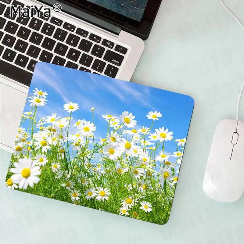 No Lock Edge25x29cm MaiYa Little Daisy высокоскоростной коврик для мыши резиновый компьютерный игровой коврик для мыши - Цвет: No Lock Edge25x29cm