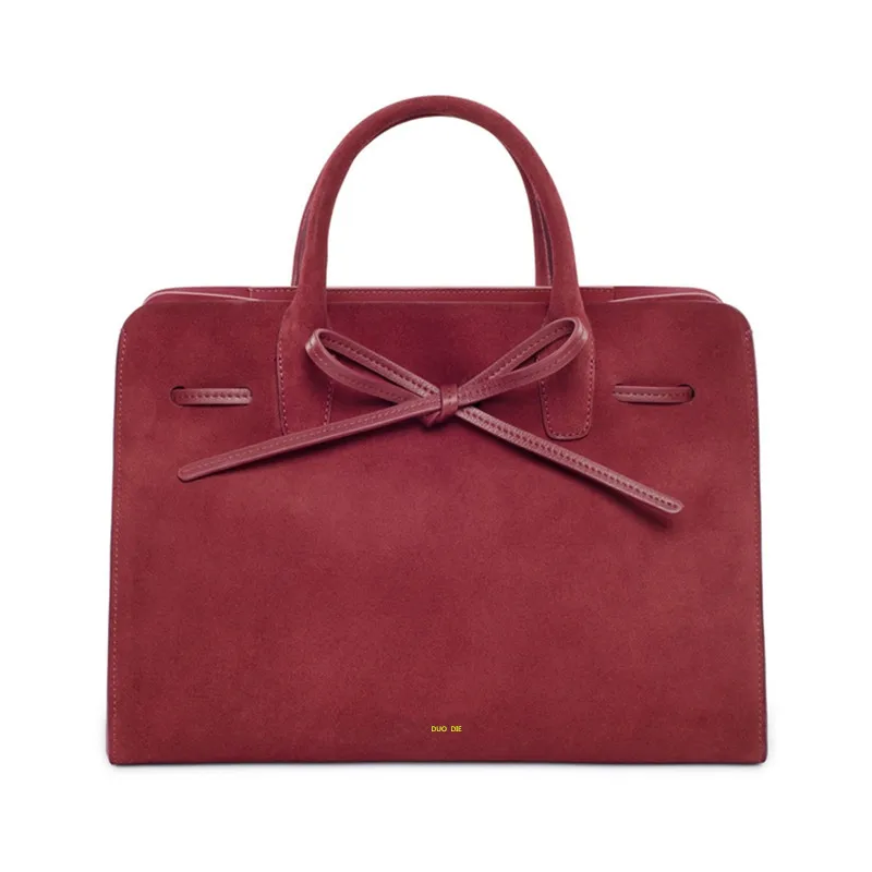 

European and American foreign trade autumn and winter new style bow knot one-shoulder diagonal bag mini i suede deerskin