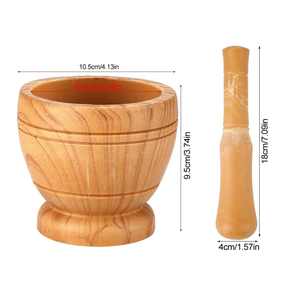 Новая ручная деревянная Ступка набор пестиков пресс для чеснока имбиря горшок