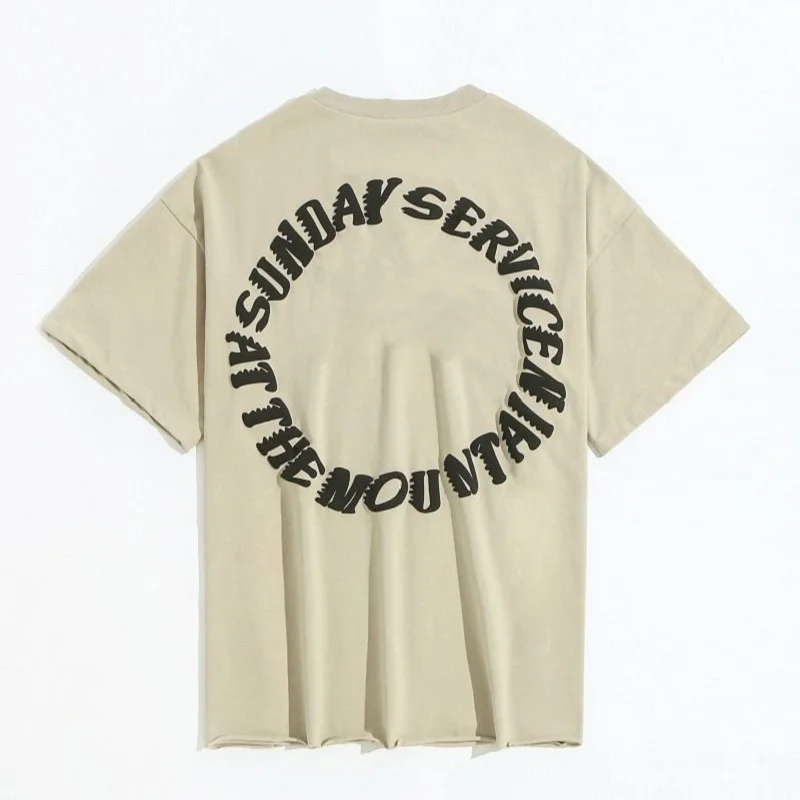 

Kanye West TRUST ins T-shirt Sunday Service Wyoming T-shirts Men Women Hip Hop Cotton Kanye West TOUR Tee Holy Spirit Tops