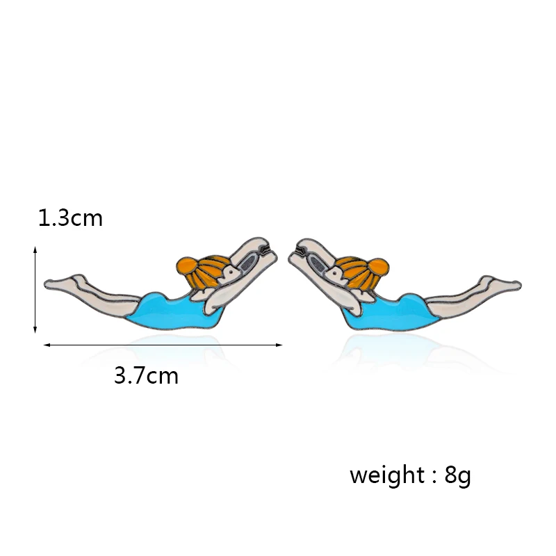 Мультяшные девушки синхронизированные броши для плавания Кнопка булавки