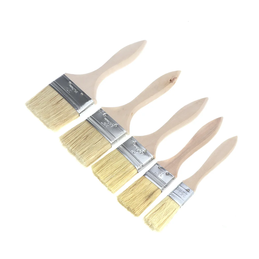 

5PCS Paint Brushes with Wooden Handle for Wall and Furniture Paint