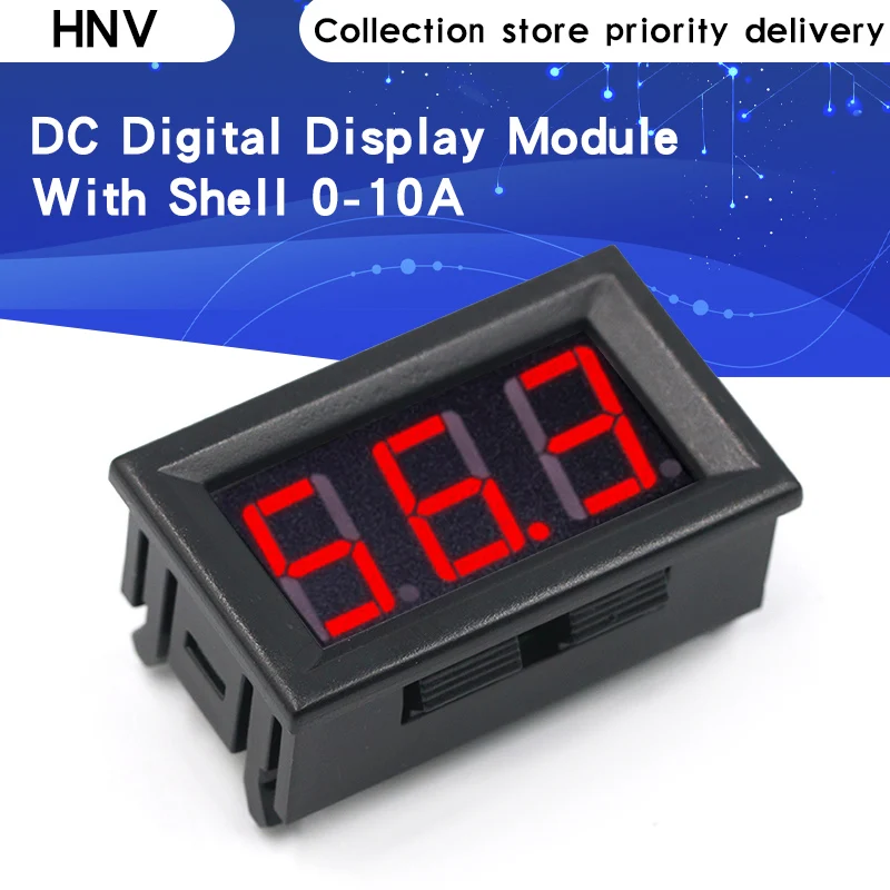 DC Цифровой дисплей Амперметр модуль 0 10A с корпусом|Интегральные схемы| |