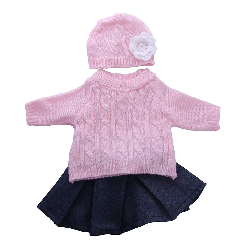 

Reborn Baby Doll Sweater Clothes for 18" 43cm American Girl BJD Accessories Pajamas Tops Trousers Dress Suit Outfit