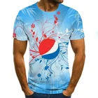 Футболка мужская с 3D-принтом колы, модная дышащая футболка с круглым вырезом, повседневная спортивная рубашка, большие размеры 6XL, на лето