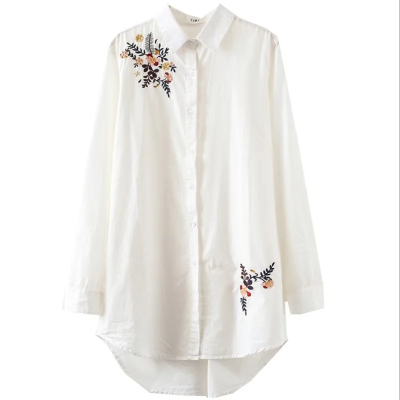 Рубашка женская длинная с вышивкой 2019| |
