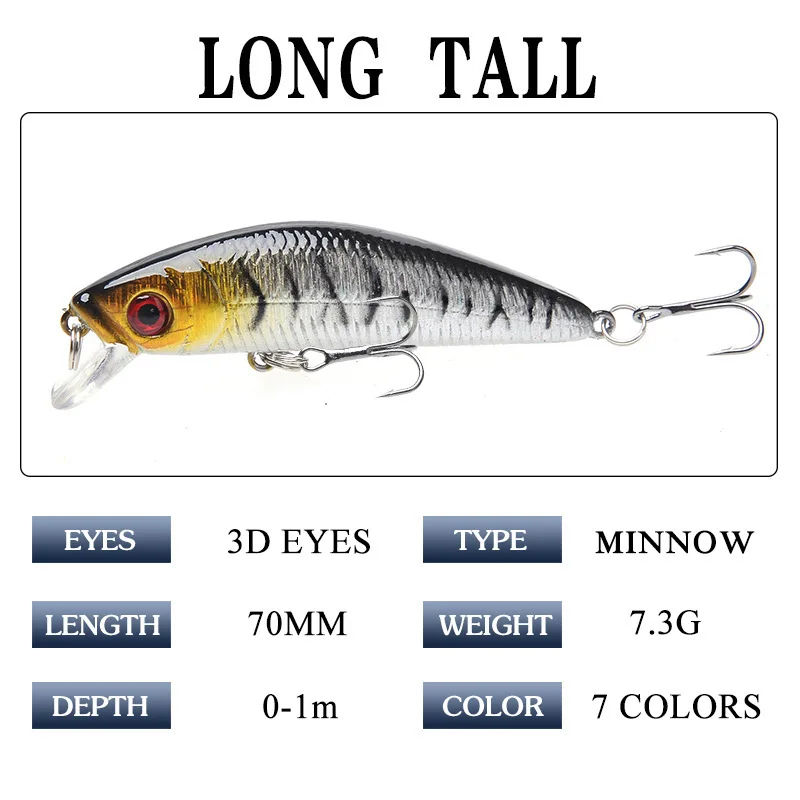 Walk Fishing 1 шт. 7 см 3 г Поппер рыболовные приманки приманка с объемными глазами