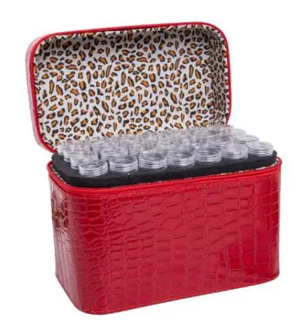 Red 84 bottles 60 слотов Алмазная вышивка коробка алмазные аксессуары для рисования чехол прозрачные пластиковые бусины дисплей коробки для хранения инструменты для вышивки крестом a96 - Цвет: Red 84 bottles