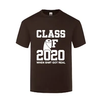 funny class of 2020 cotton t shirt funky men crew neck summer short sleeve tshirts custom tops tees