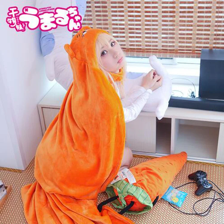 

High Quality Himouto! Umaru-chan Cloak Anime Umaru Chan Doma Umaru Cosplay Costume Flannel Cloaks Blanket Soft Cape Hoodie