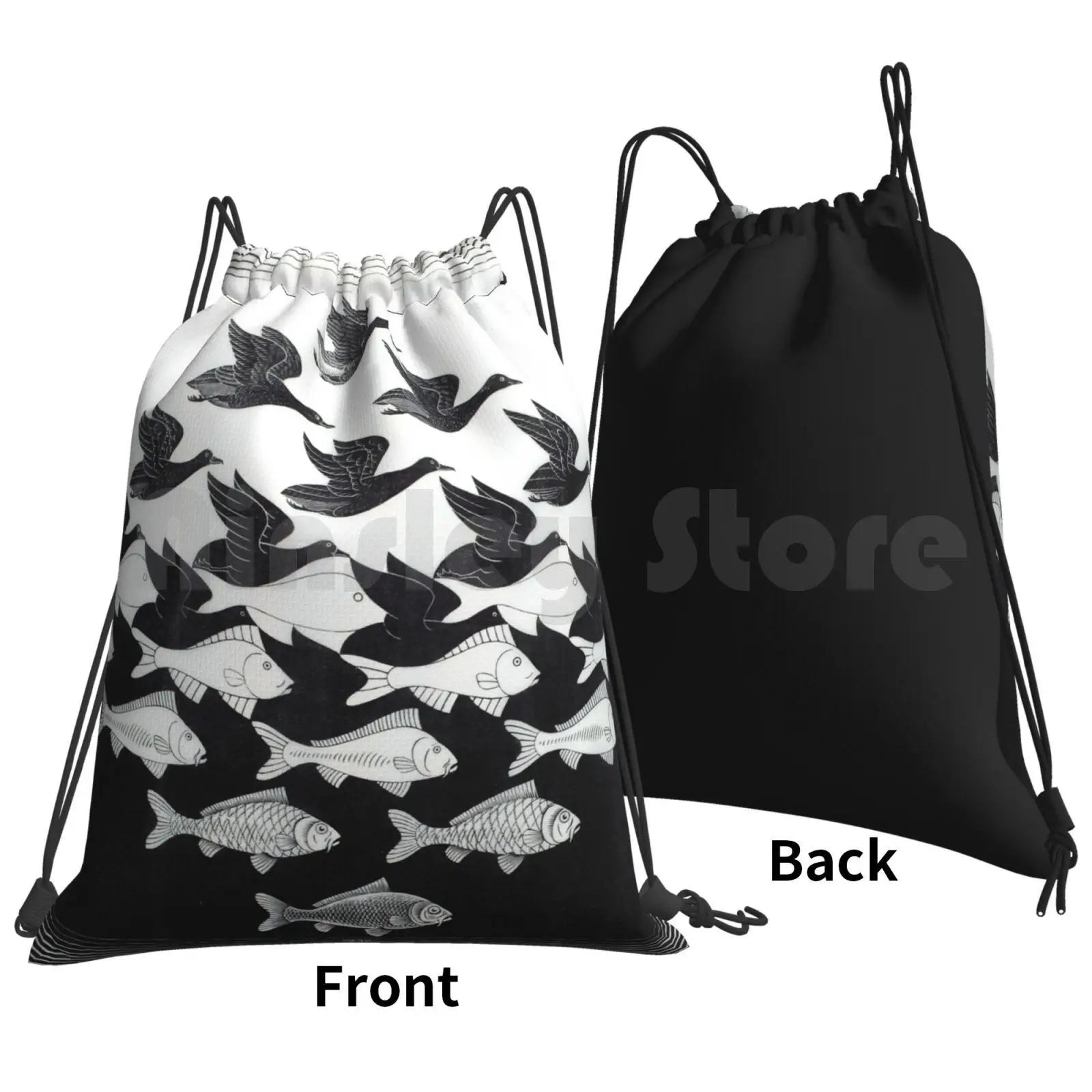 Плакаты Mc Escher Sky And Water I 1938 художественные принты для мужчин женщин детей рюкзак