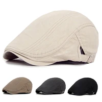 2022 mew summer men casual classic solid color flat cabbie newsboy ivy hat cotton sun beret cap for going out berets male gifts