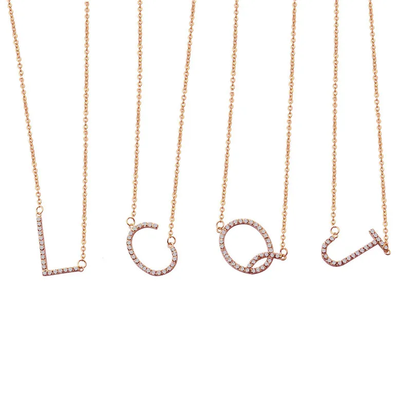 Женская цепочка с подвеской в виде букв от A до Z 26 дюймов|Цепочки| |