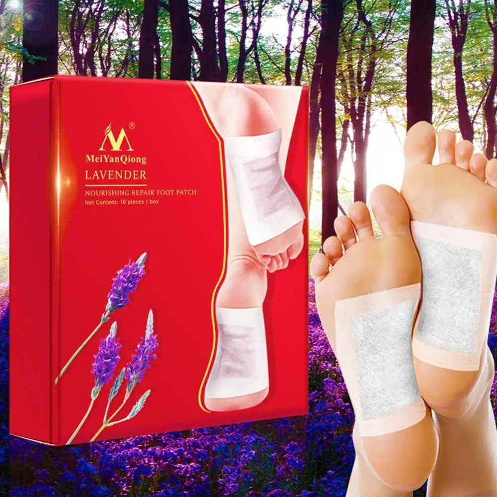 

10pcs Lavender Detox Foot Patches Pads Nourishing Repair Foot Patch Improve Sleep Quality Slimming Patch Loss Weight Care