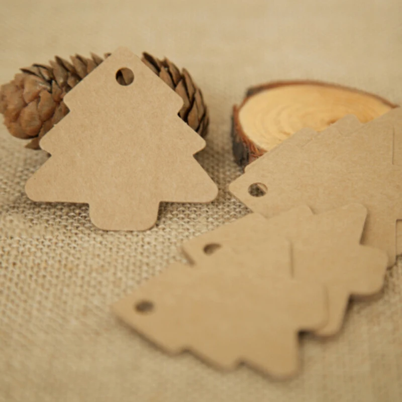 

50pc-Christmas-Tree-Kraft-Wedding-Party-Gift-Card-Luggage-Paper-Hang-Tags