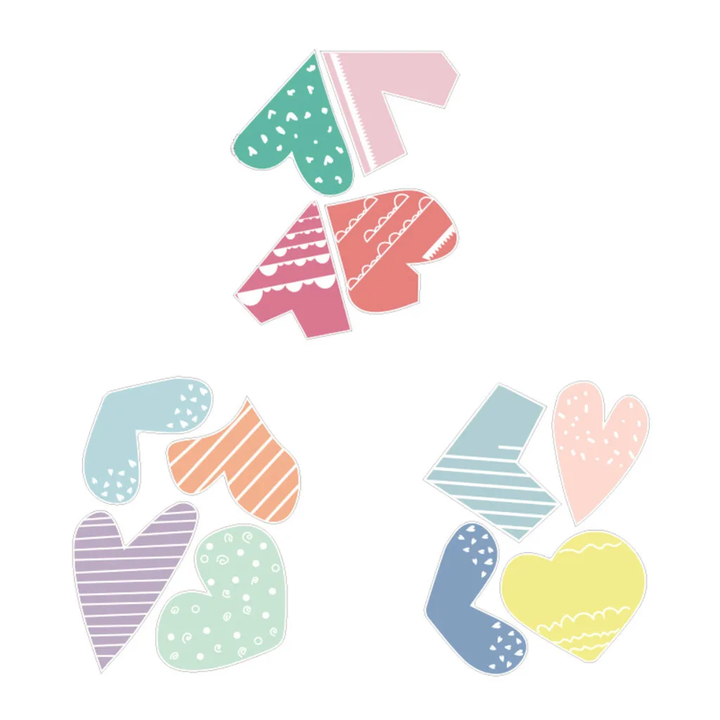 6 шт. стикер на стену в форме сердца для детской комнаты Настенная Наклейка