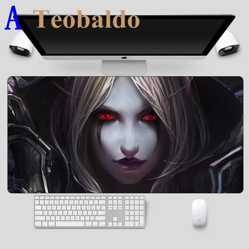 World of Warcraft Мышь Большой 60X30 см геймера сексуальная девушка Сильвана игровой коврик для мыши для ноутбука резиновые Тетрадь Настольный коврик