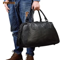 simple natural genuine leather mens travel bag outdoor leisure real cowhide handbag business fitness shoulder messenger bag