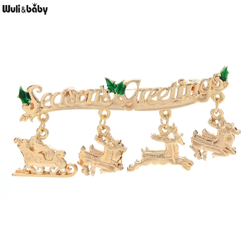 Wuli &amp baby металлическая брошь в виде Санты деда мороза для женщин и мужчин 2 цвета