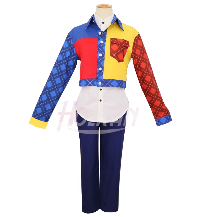 

Anime Hypnosis Mic Division Rap Battle Cosplay Costume Ramuda shirt pants belt Suit Uniform DRB Magazines blend color clothes
