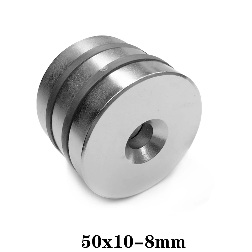1/2/3 шт. 50x10 8 Сильный цилиндр редкоземельный магнит 50*10 отверстие мм Круглые