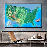 non woven spray map no fading united states map classic edition wallpapers posters and prints office school supplies 5942cm