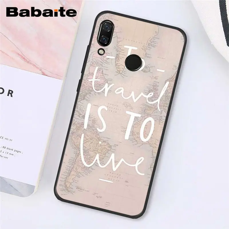 Babaite карта мира путешествия просто пойти чехол для телефона для Xiaomi Redmi8 4X 6A S2 Go Redmi 5 5Plus Note4 5 7 Note8Pro