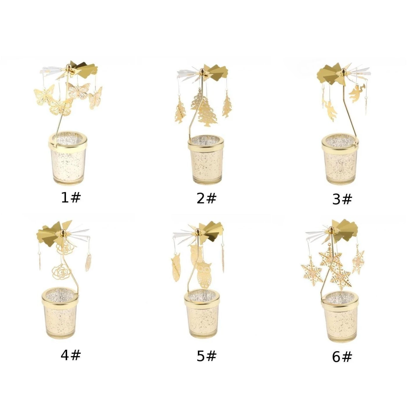 Креативный вращающийся светильник для чая подсвечник свадебный Настольный