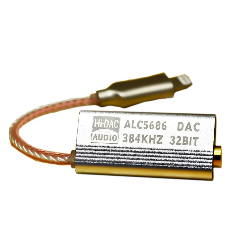 Адаптер для наушников Apple lightning/3 5 мм 384 кГц 32 бита | Электроника