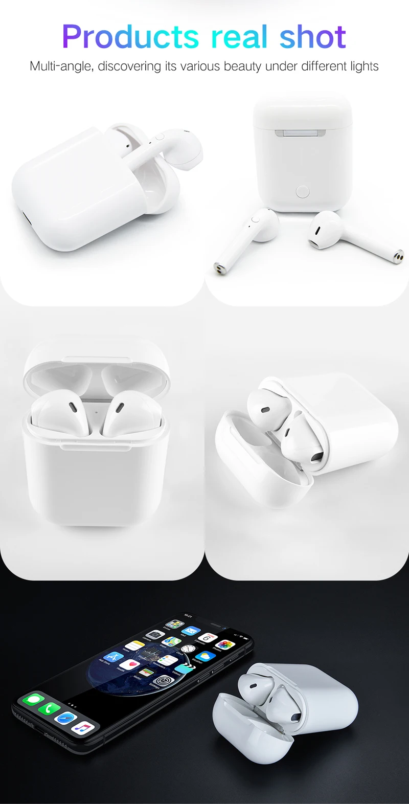 TWS, мини Bluetooth 5,0, беспроводные наушники, наушники i9S, спортивные наушники, стерео звук, гарнитура для всех смартфонов, iPhone, Android