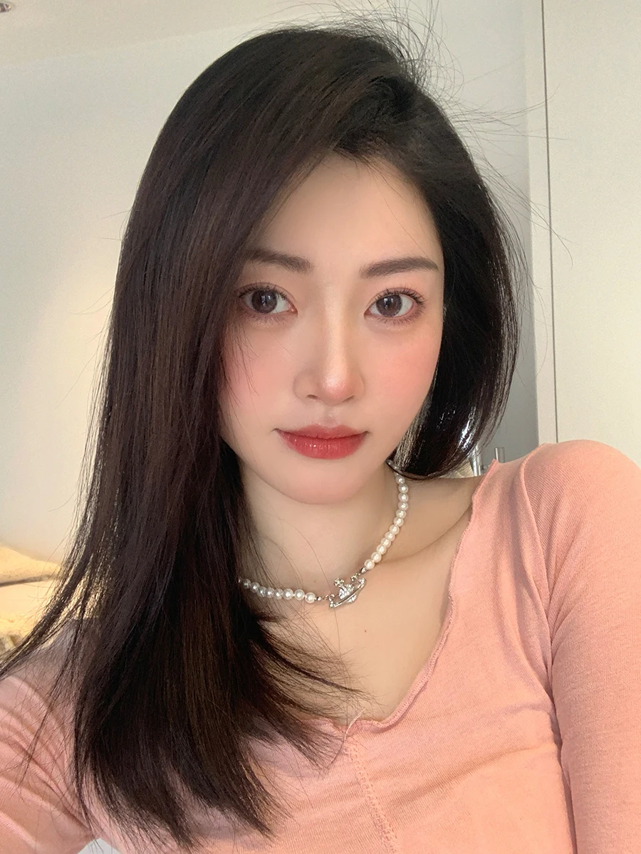 

2021 Classic Vintage Little Saturn Pendant, Luxury Single Ring Bohemian Jewelry Pearl Chain luxury jewelry designers