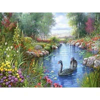 landscape scenery printed canvas 11ct cross stitch embroidery patterns dmc threads needlework sewing handmade craft wholesale