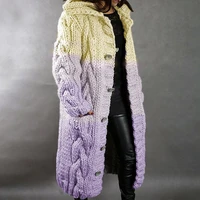 monerffi vintage winter sweater cardigan twist plus size 5xl oversized knitted coat female long cardigans fashion jackets new